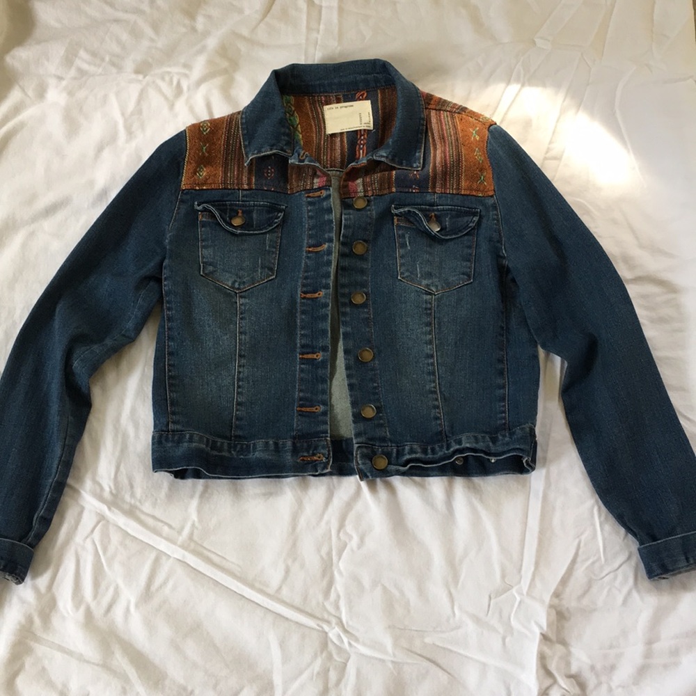 Jean jacket with embroidery MEDIUM
